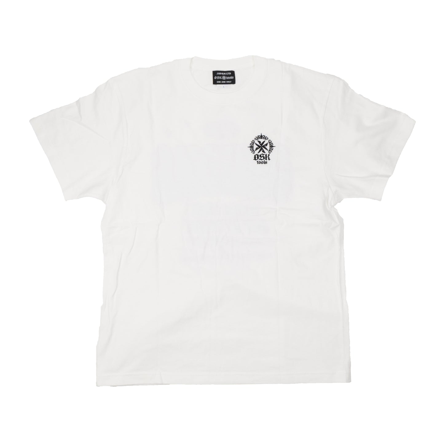 OSKTools 5.6oz オリジナルロゴデザインTシャツ ホワイト-