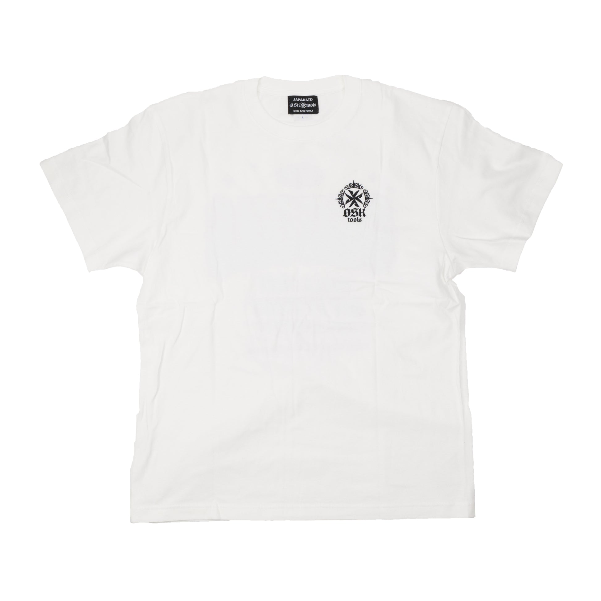 OSKTools 5.6oz オリジナルロゴデザインTシャツ ホワイト-