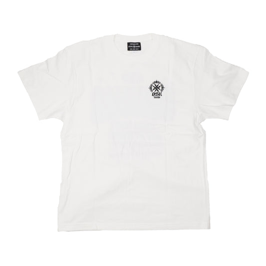 OSKTools 5.6oz オリジナルロゴデザインTシャツ ホワイト-