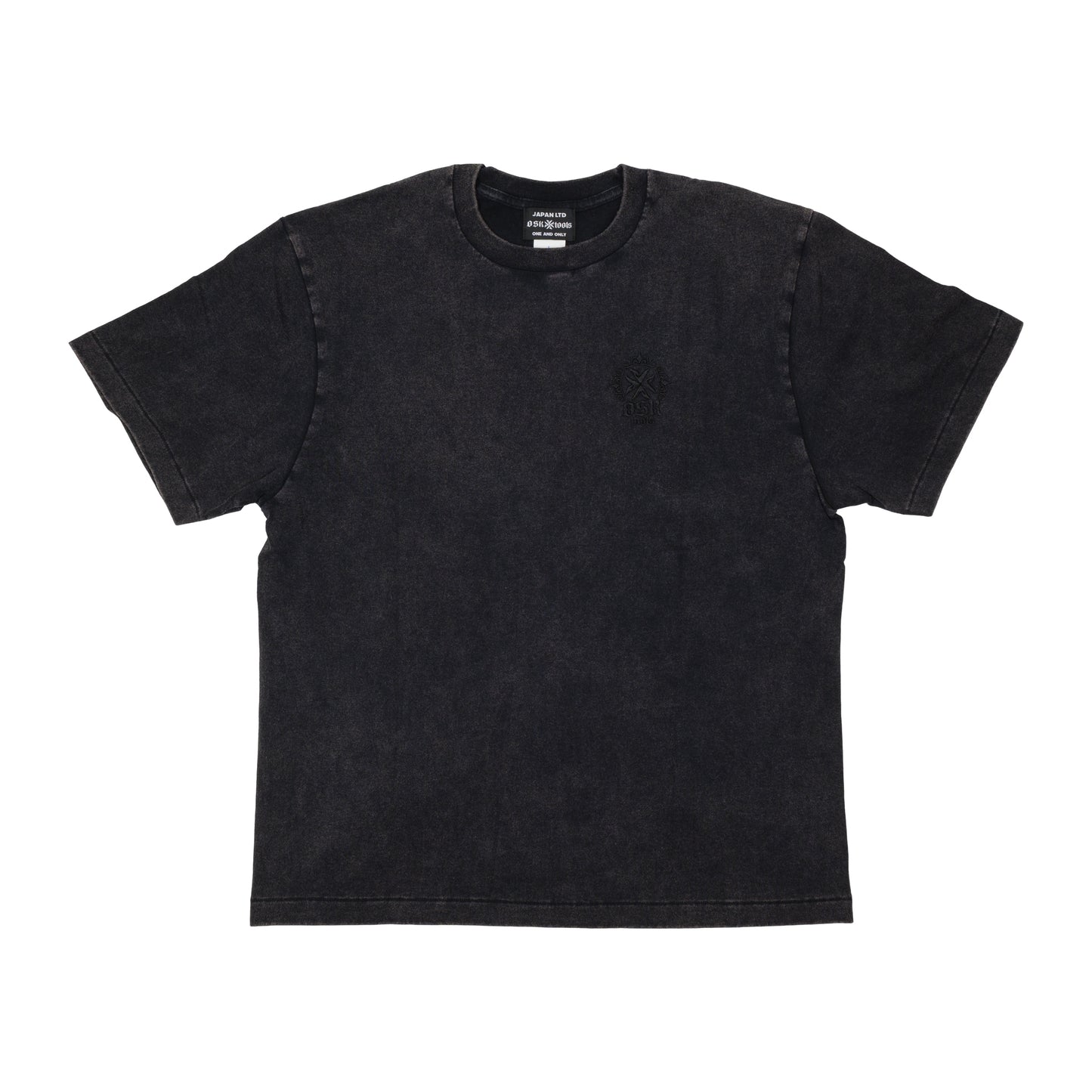OSKTools 6.2oz フェードウォッシュ ロゴTシャツ フェードブラック-