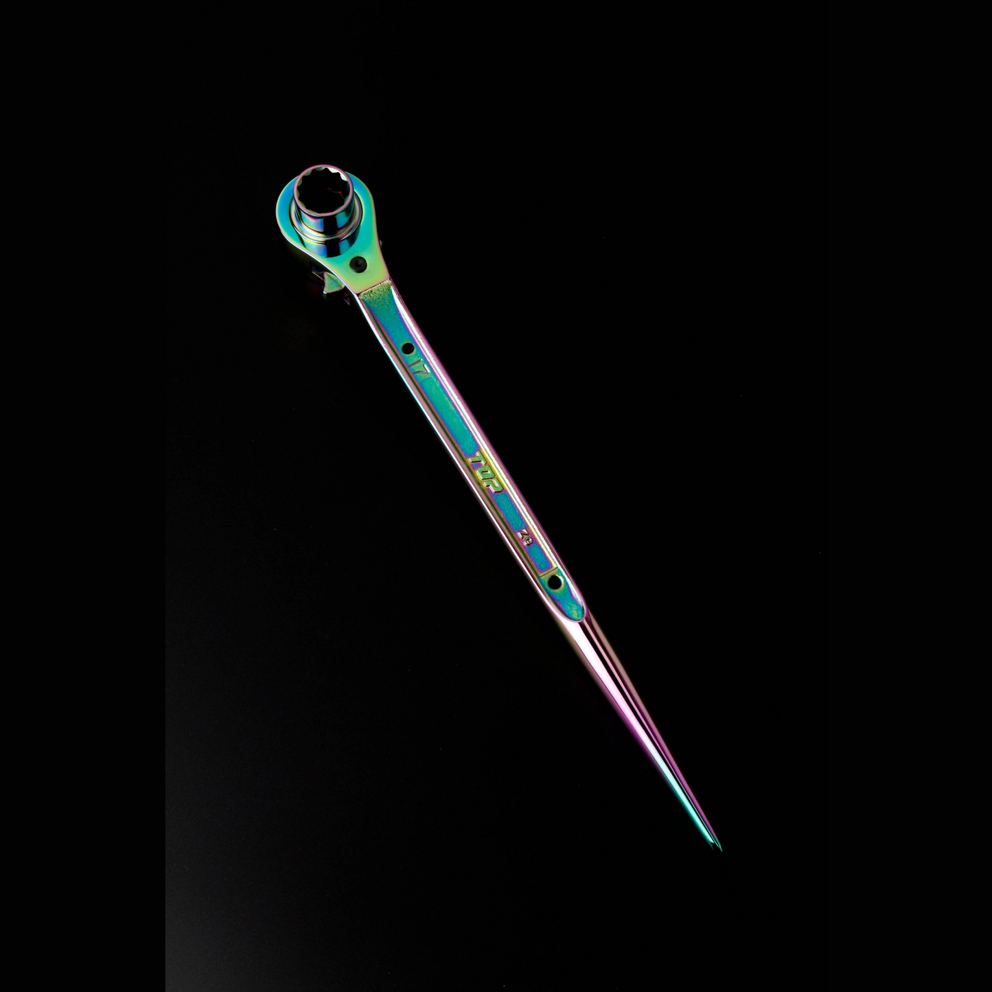 TOP工業 両口ラチェットレンチ イオンプレーティング虹色 RM-17X21N-ST-RA-