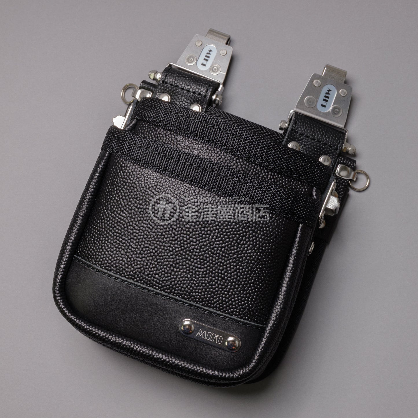 MIKI 本革2段腰袋 エンボス加工革・スイングタイプ SPH-BM2S-