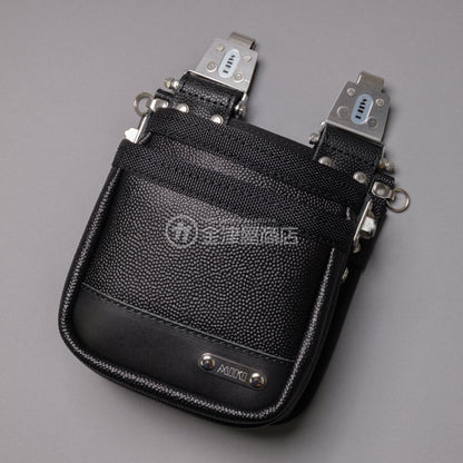 MIKI 本革2段腰袋 エンボス加工革・スイングタイプ SPH-BM2S-