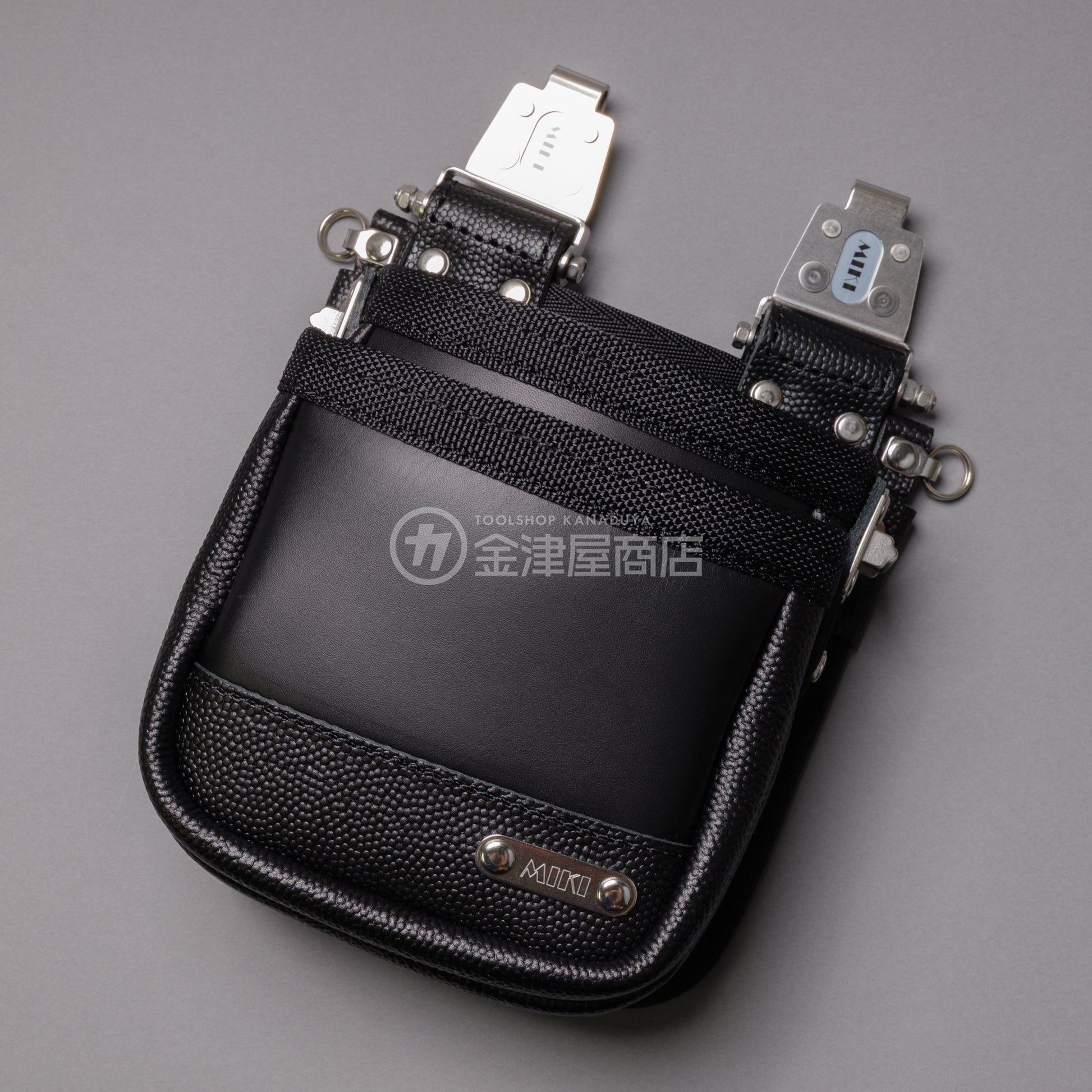 MIKI 本革2段腰袋 牛表皮革・スイングタイプ SPH-OM2S-