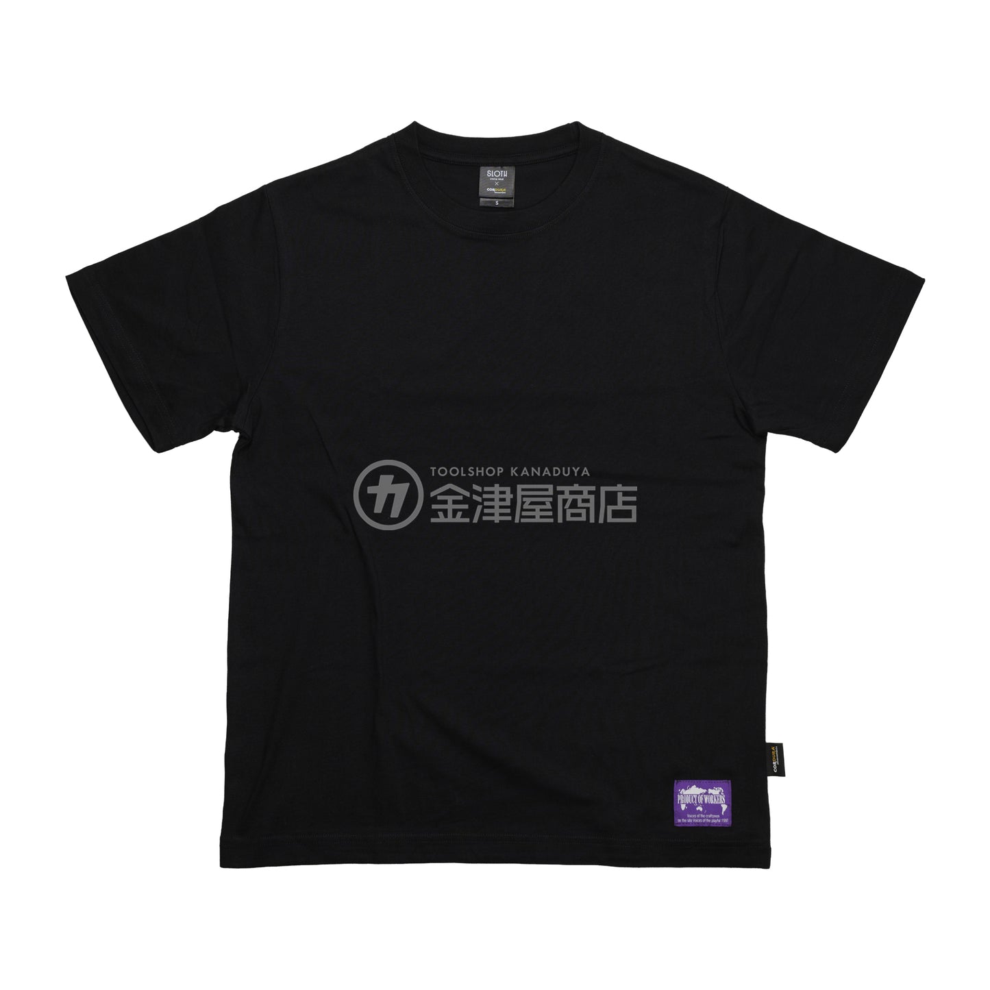 ニックス(KNICKS) コーデュラ生地 無地Tシャツ 黒/白 ST-1105-ST-1105B-S