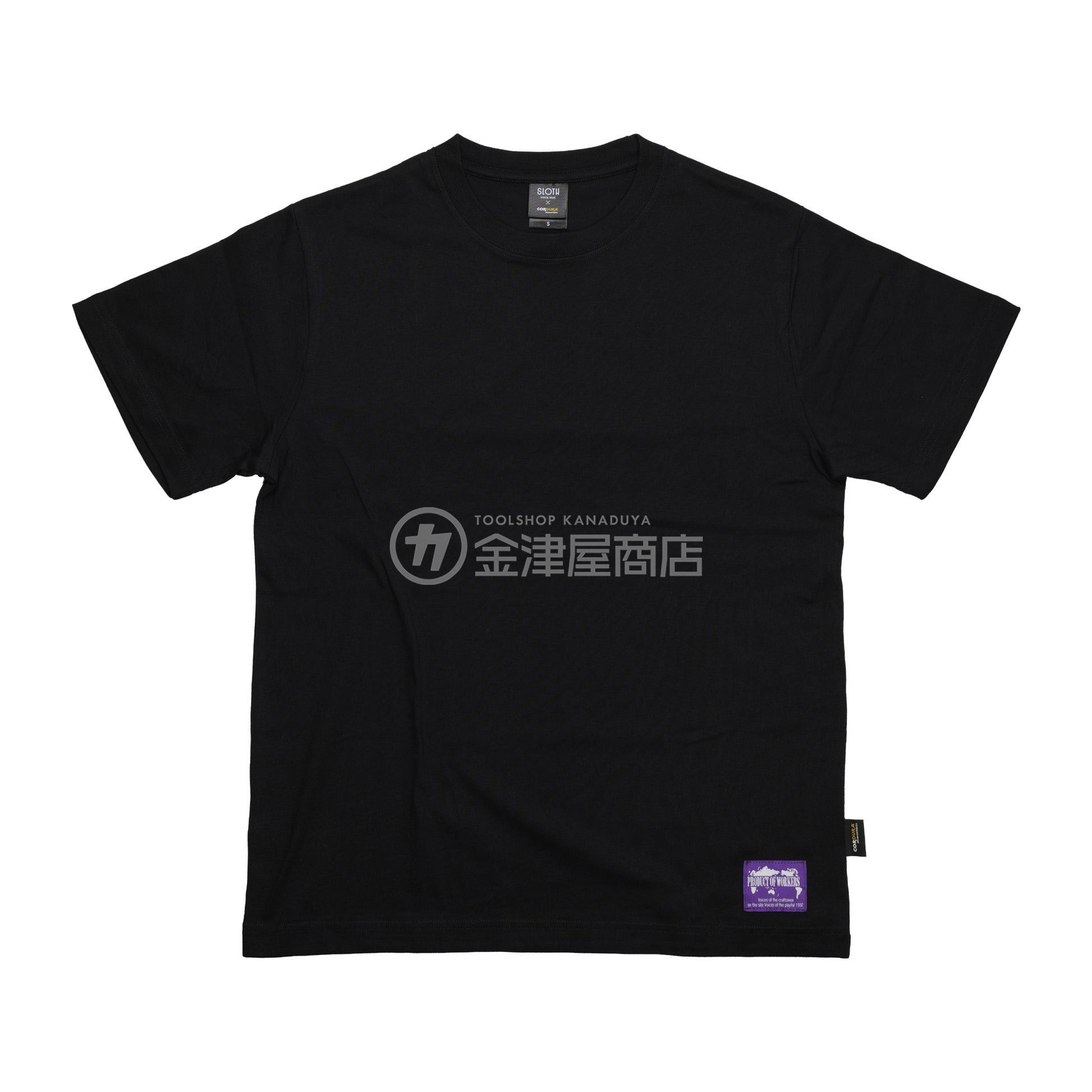 ニックス(KNICKS) コーデュラ生地 無地Tシャツ 黒/白 ST-1105-ST-1105B-S