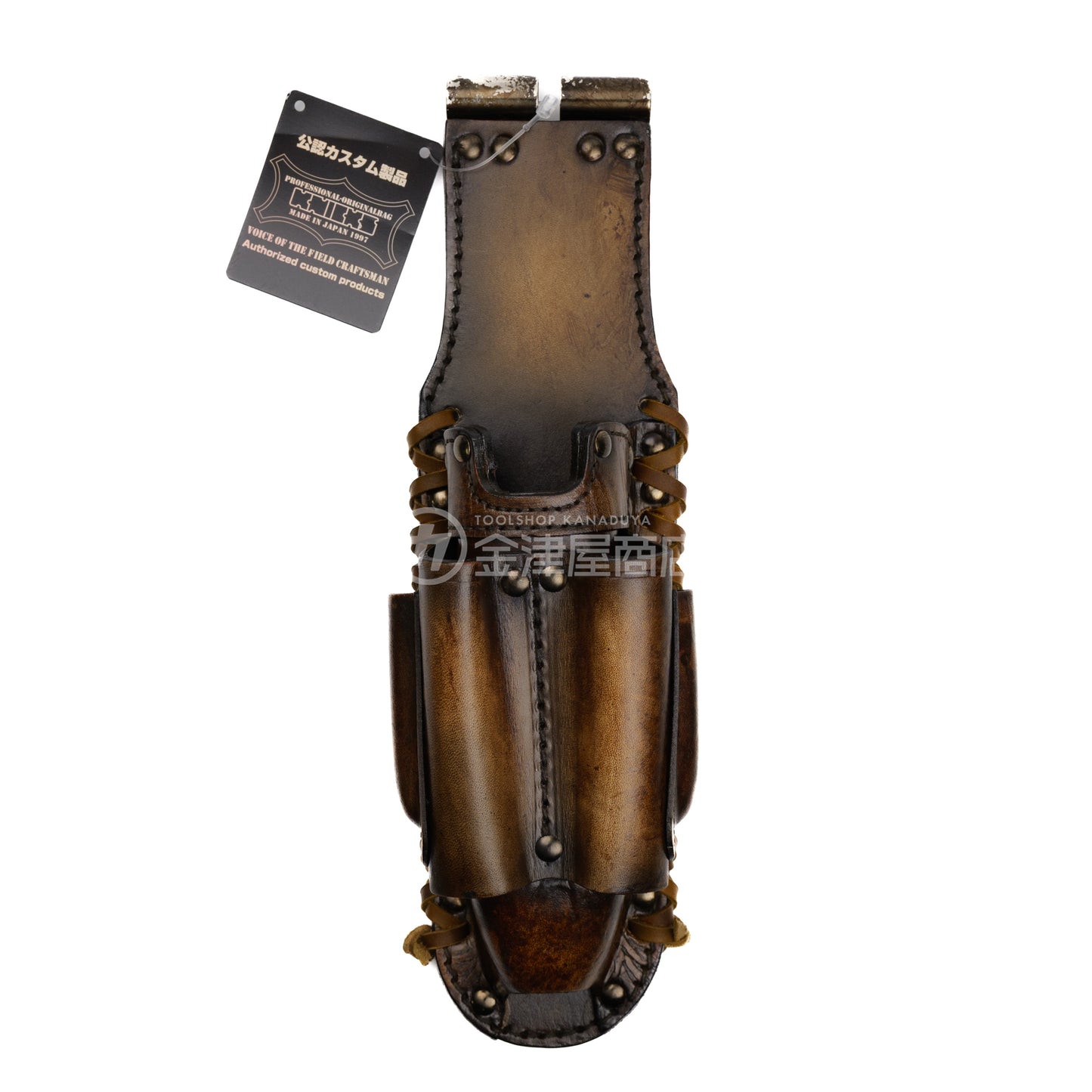 ニックス(KNICKS) チェーン式折畳式 3P充電ドライバーホルダー TIT-103JOCDX【ヴィンテージカラー】追加カスタム VC革紐W巻-