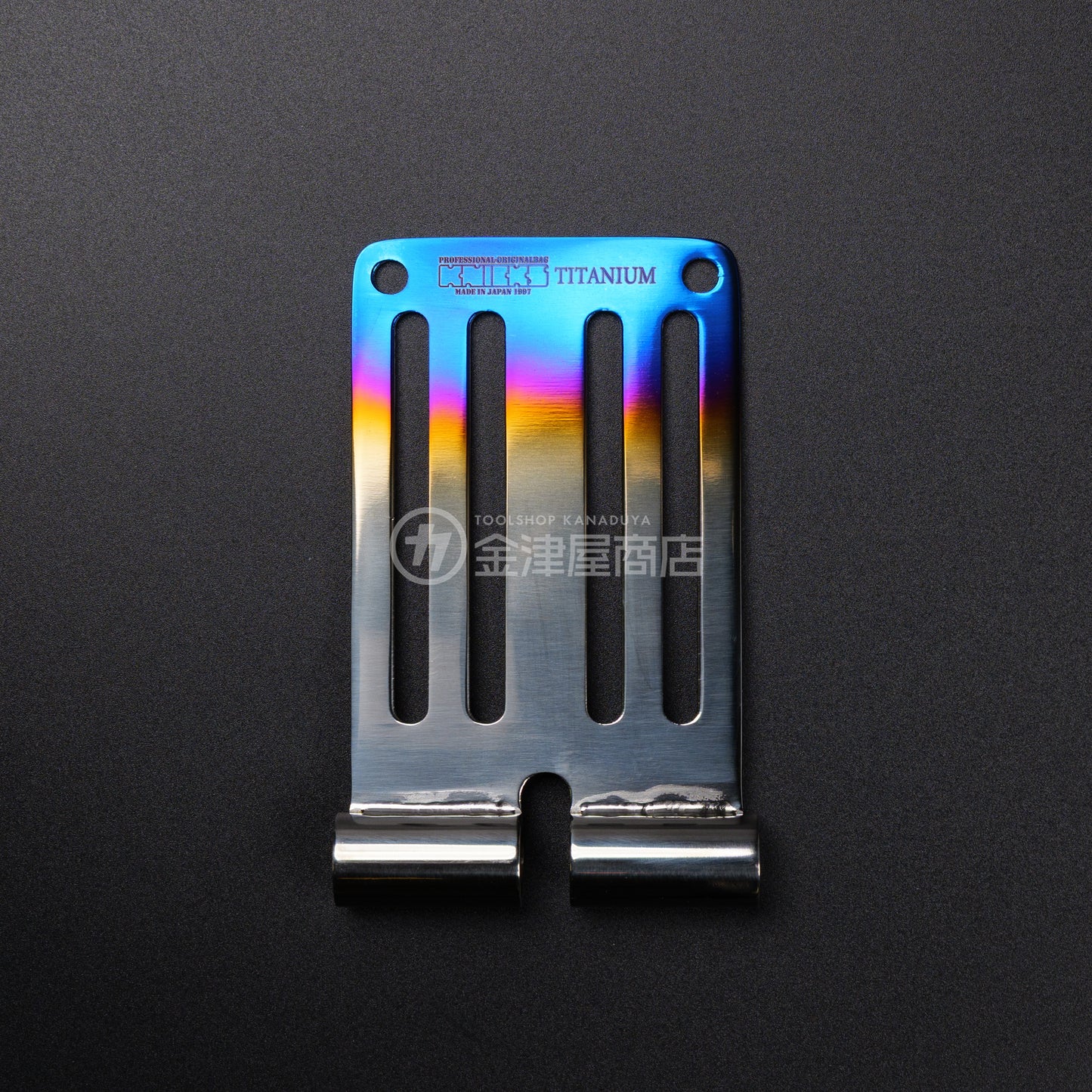 ニックス(KNICKS) 連結チタニウム1.5mmベルトループ【焼付けタイプ】TIT-15Y/LY【ベルト縦穴60mmタイプ 】-TIT-15Y-60