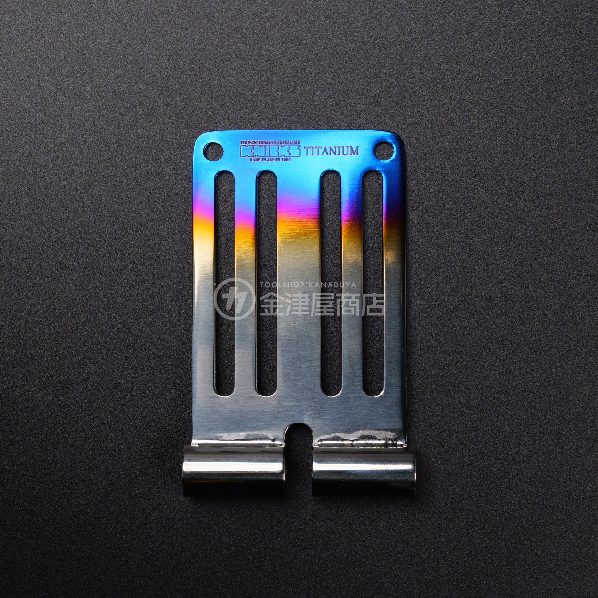 ニックス(KNICKS) 連結チタニウム1.5mmベルトループ【焼付けタイプ】TIT-15Y/LY【ベルト縦穴60mmタイプ 】-TIT-15Y-60