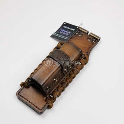 ニックス(KNICKS) チェーン式モンキー・シノ付きラチェットホルダー TIT-201MSDX【ヴィンテージカラー】追加カスタム VC革紐W巻-