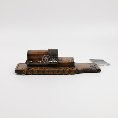 ニックス(KNICKS) チェーン式モンキー・シノ付きラチェットホルダー TIT-201MSDX【ヴィンテージカラー】追加カスタム VC革紐W巻-