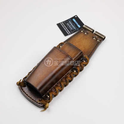 ニックス(KNICKS) チタン補強プレート入ペンチホルダー 8/9インチ対応 TIT-201PLLDX【ヴィンテージカラー】追加カスタム VC革紐W巻-