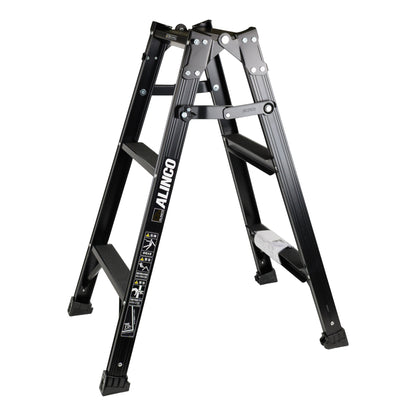 GranGear×アルインコ 踏ざん幅広はしご兼用脚立 B-PRS【ブラック】