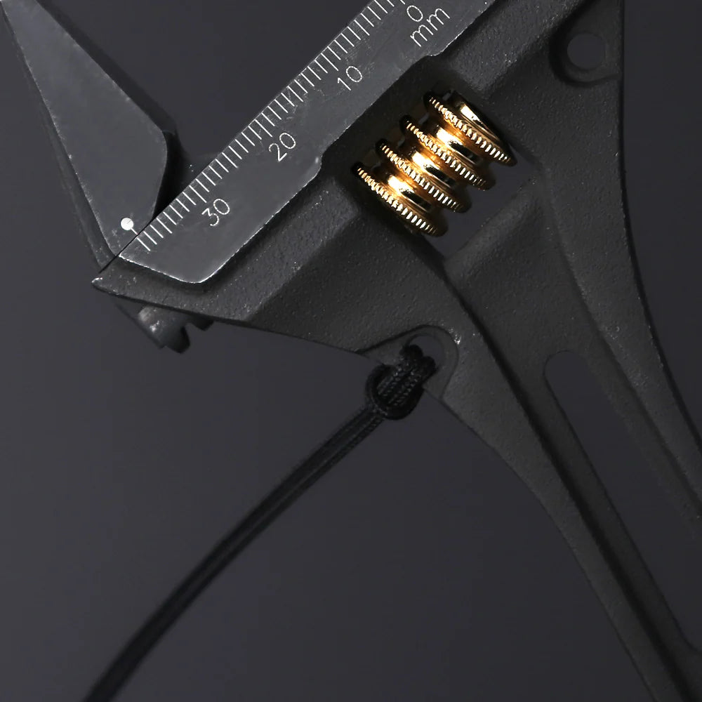 フジ矢 ギア付モンキーレンチ（黒金）FGL-38-BG-