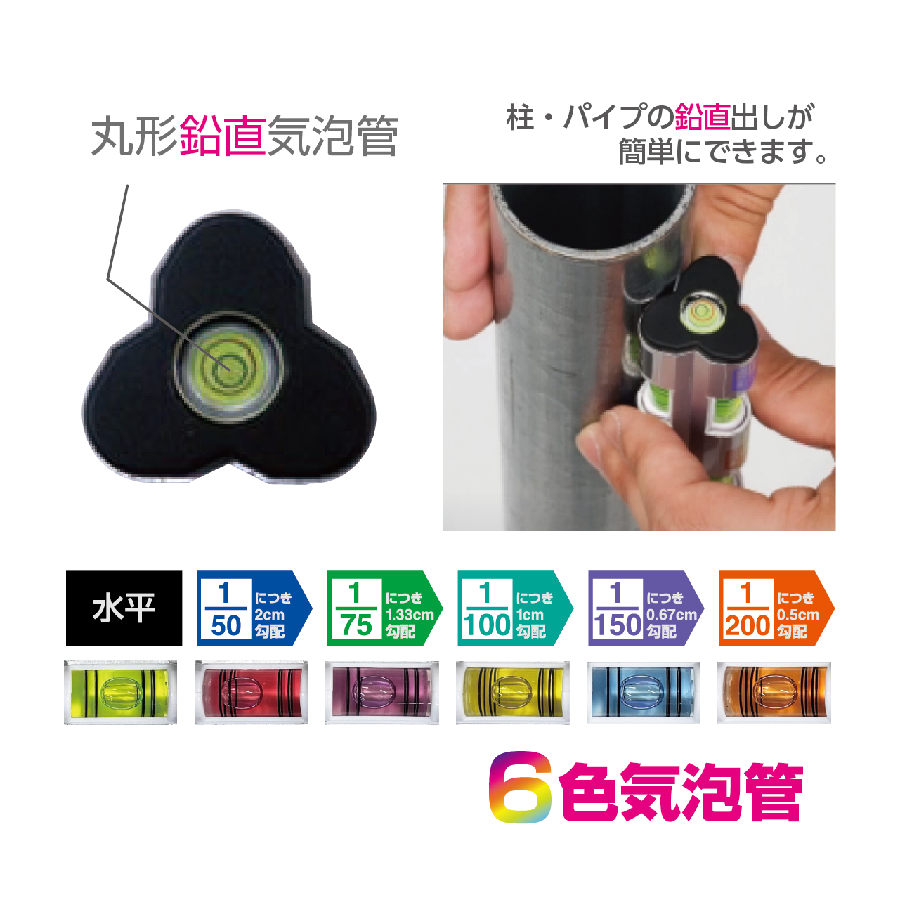 アックスブレーン コンパクトスロープレベル マグネット付き SLE-12KMAC