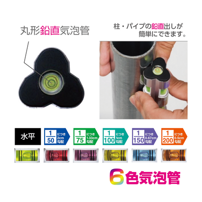 アックスブレーン コンパクトスロープレベル マグネット付き SLE-12KMAC