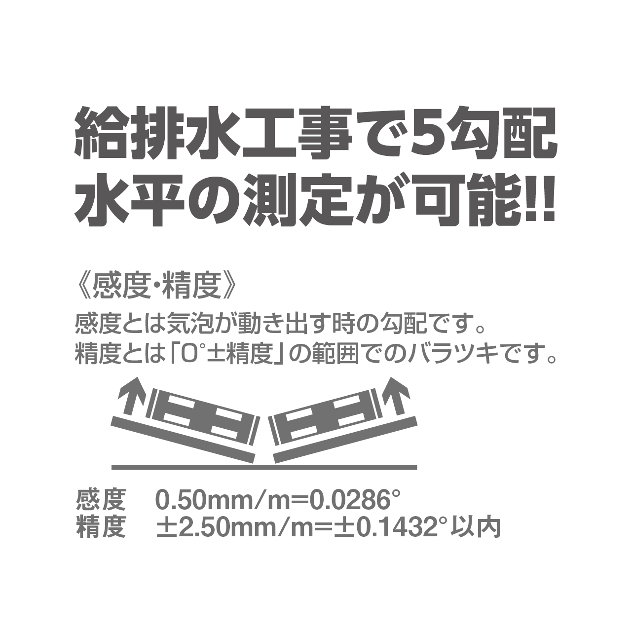 アックスブレーン コンパクトスロープレベル マグネット付き SLE-12KMAC