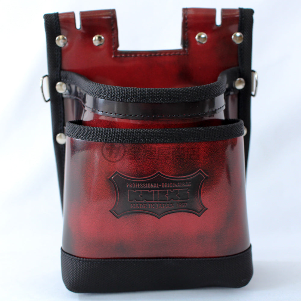 KNICKS ADV-201TB Two-Way Type Advan Glass Leather 2 Tier Waist Bag  Reinforced Bottom and Edge Type