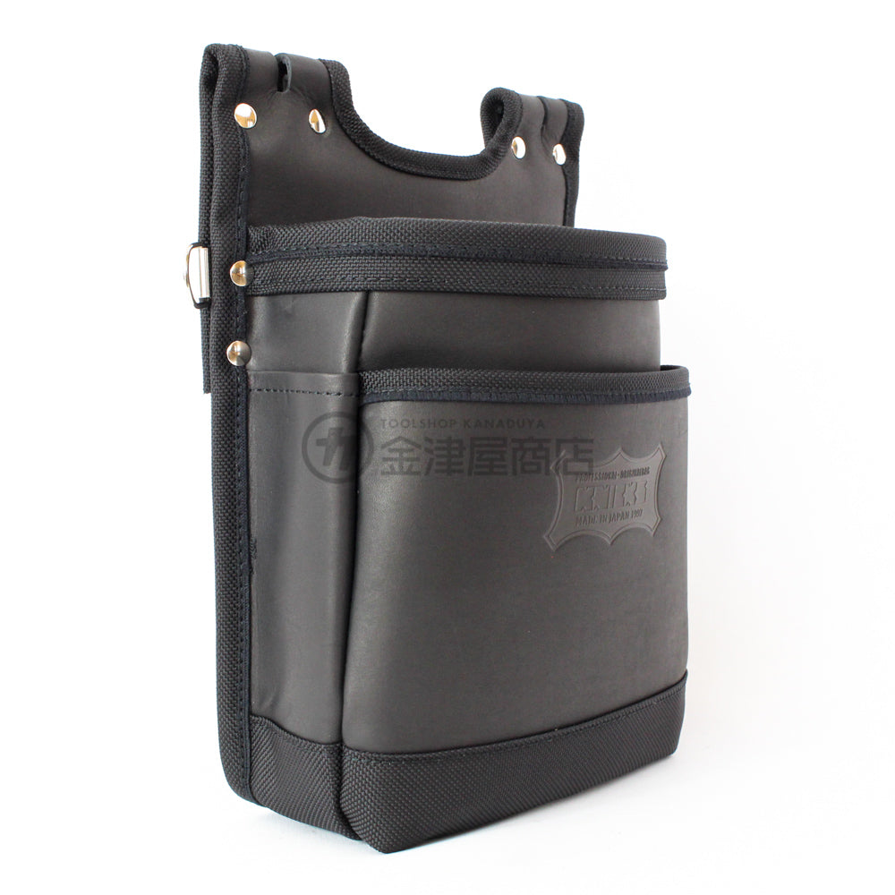 KNICKS KBS-201BA Nume Leather Construction 2 Tier Waist Bag [Ballistic Rim  Wrap/Bottom Reinforcement]