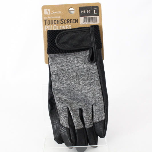 シモン 作業手袋 HB-90 タッチパネル対応の合成皮革手袋-手袋-金津屋商店