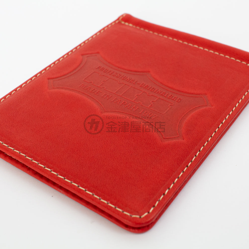 KNICKS Highest Grade Hard Glove Leather Money Clip Red