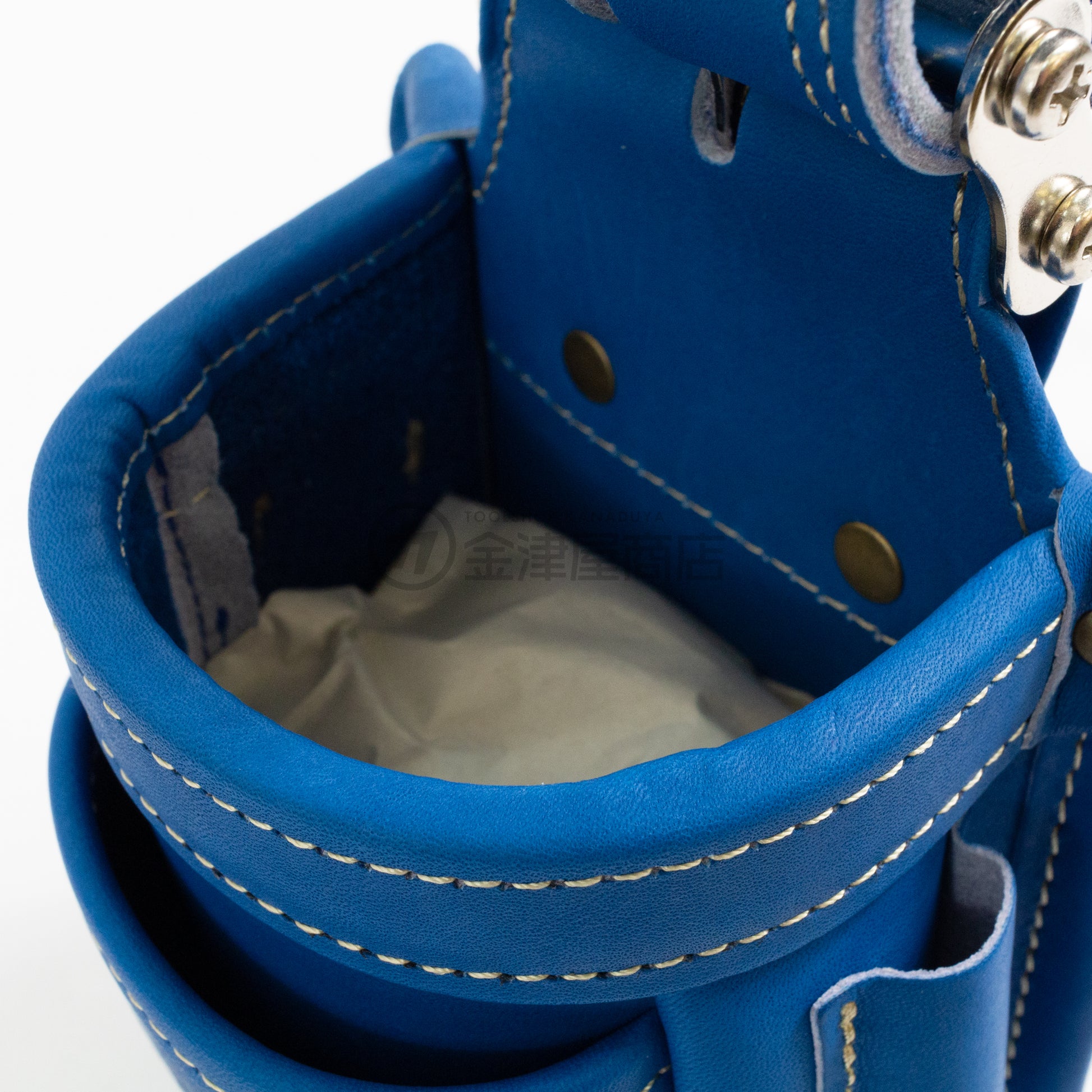 ニックス(KNICKS) 最高級硬式グローブ革小物腰袋 チェーンタイプ ブルー/レッド-腰袋-金津屋商店
