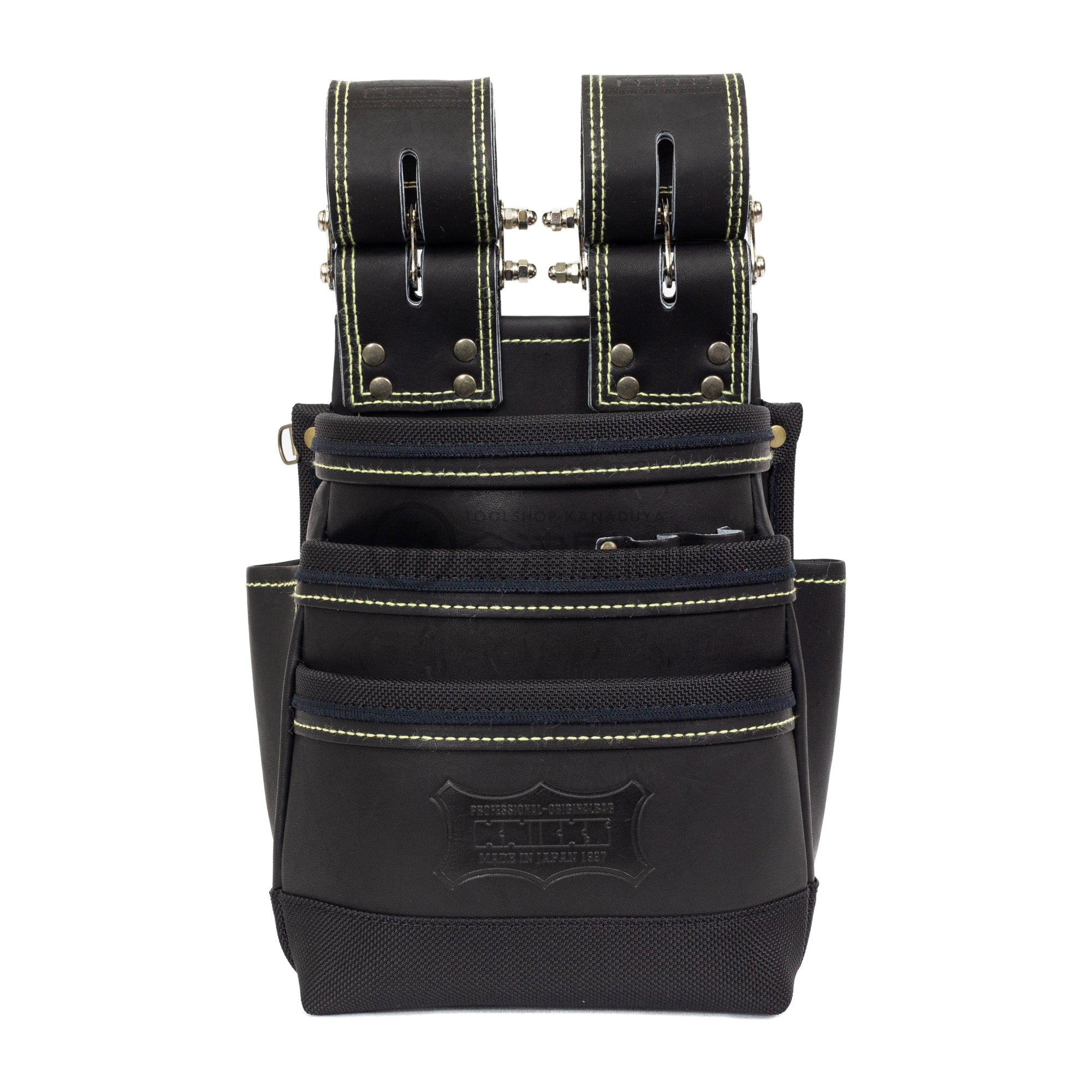 ニックス腰袋 最高級硬式グローブ革チェーンタイプ3段腰袋KGB-301DDX-