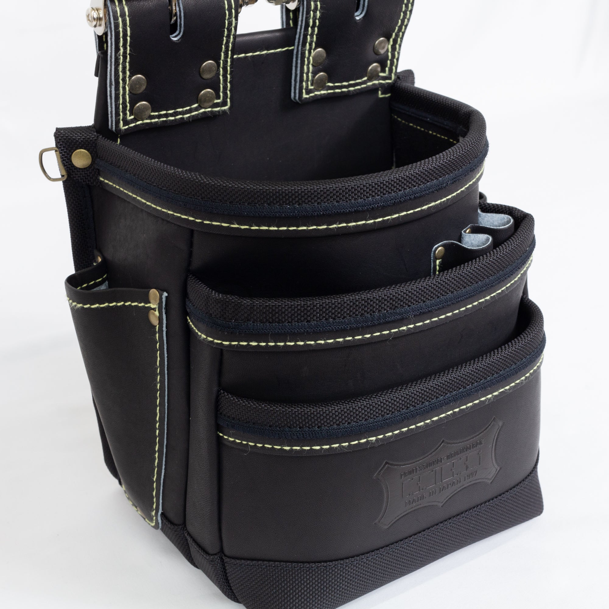 ニックス腰袋 最高級硬式グローブ革チェーンタイプ3段腰袋KGB-301DDX-